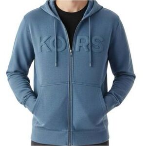 Michael Kors Men's Zip-Up Hoodie in Blue